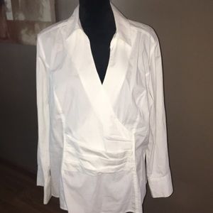 Talbots faux wrap shirt